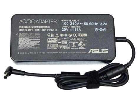 Блок живлення для ноутбука Asus 20V 14A 280W 6.0*3.7 мм Ovale без кабеля 220V