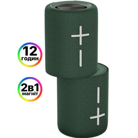 Портативна колонка 2в1 WALKER WSP-710 green