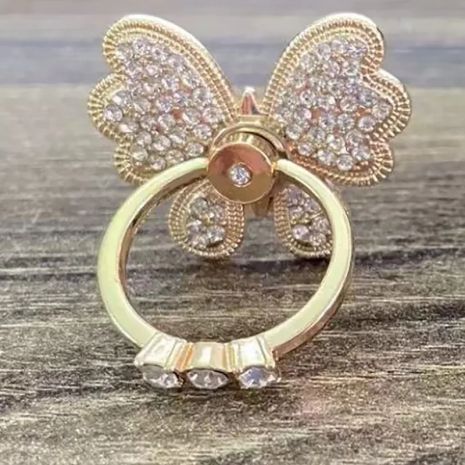 Попсокет держатель для телефона бабочка со стразами кристаллы на палец PopSocket