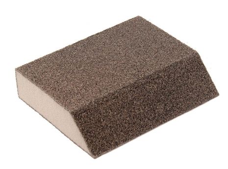 Губка для шлифования ТРАПЕЦИЯ Р120 110×90×25 мм MASTERTOOL 08-0612