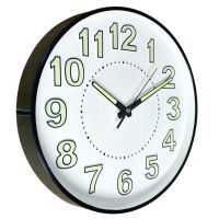 Фосфорные Бесшумные Часы с Объемными Цифрами Светящиеся Люминофор Настенные (30 см) Timelike™ Ph-01-W белые