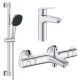Комплект смесителей для ванной комнаты с термостатом Grohe QuickFix UA202304TS