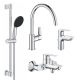 Комплект смесителей для ванной комнаты и кухни Grohe QuickFix Start Edge UA202501SK Комплект смесителей для ванной комнаты и кухни Grohe QuickFix Start Edge UA202501SK