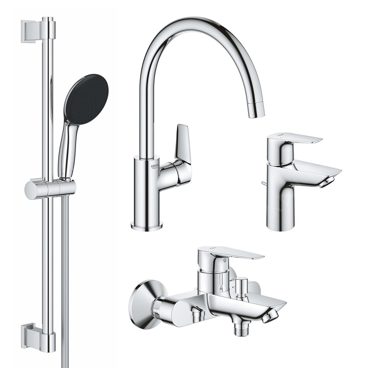 Комплект смесителей для ванной комнаты и кухни Grohe QuickFix Start Edge UA202501SK Комплект смесителей для ванной комнаты и кухни Grohe QuickFix Start Edge UA202501SK