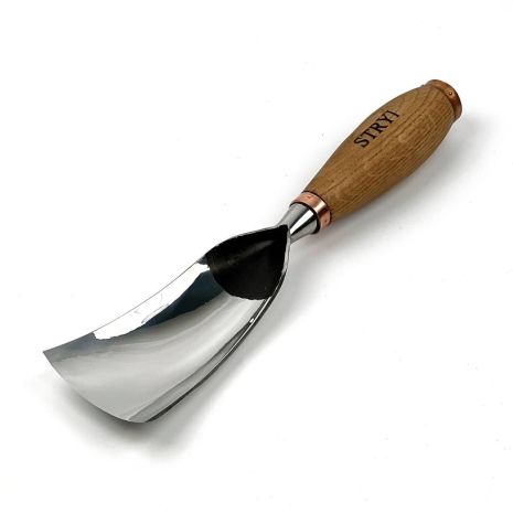 Стамеска клюкарза силовая полога 70 мм для резьбы по дереву “STRYI” Profi профиль №7