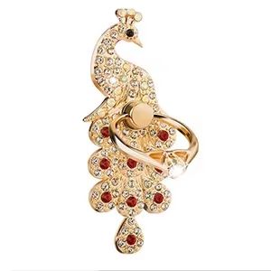 Попсокет Павич тримач на телефон в виді Павліна кристали на палець PopSocket