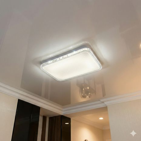 Смарт світильник у вітальню прямокутний Diasha 94W до 20 м² колір Білий 6617/400x600WH