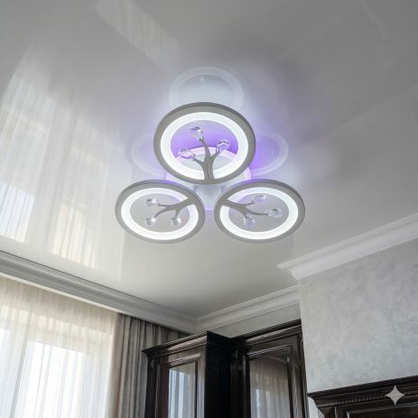 Люстра в спальню Diasha 50W до 12 м² цвет Белый 8135/3WH 3col dim
