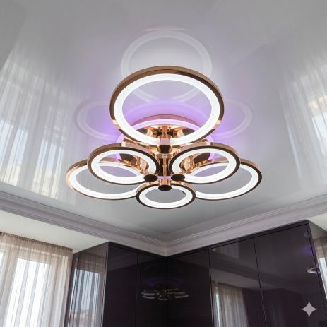 Люстра LED Diasha 82W до 18 м² цвет Золото D8022/3+3G 3col dim