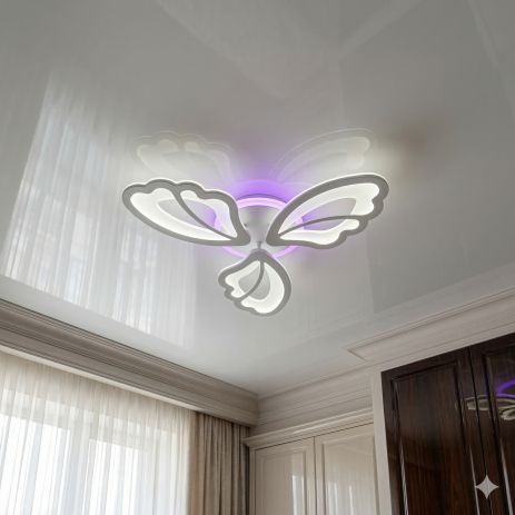 Маленькая светодиодная люстра Diasha 50W до 12 м² цвет Белый 8166/3WH 3col dim