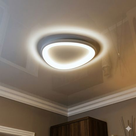 Стельова люстра хай-тек Diasha 35W до 8 м² колір Білий 0472B WH