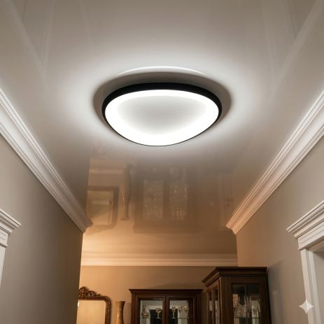 Светильник потолочный минимализм Diasha 35W до 8 м² цвет Черный 0472B BK