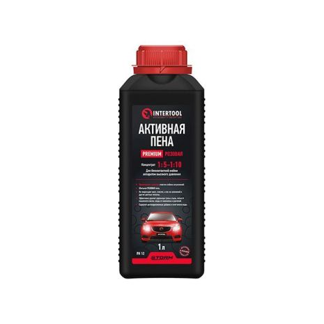 Активна піна PREMIUM 1 л, концентрат 1:5-1:10, для безконтактного миття високого тиску апаратом, STORM INTERTOOL FS-9091