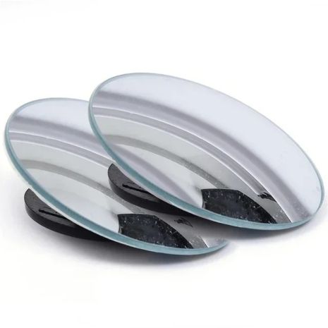 Дзеркала оглядові універсальні від сліпих зон 180 градусів липка стрічка пластик 2шт Black