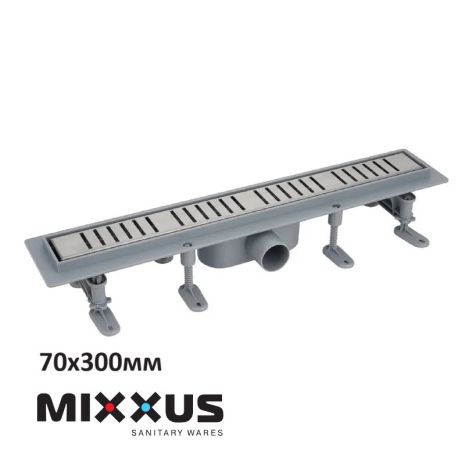 70x300 30см Трап душевой линейный с комбинированным затвором сухой/мокрый затвор трап под плитку желоб для душа