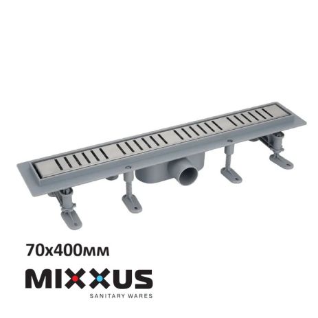 70x400 40см Трап душовий лінійний з комбінованим закривом сухий/мокрий закрив трап під плитку жолоб для душу 400