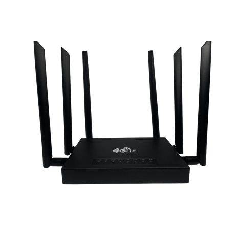 4G LTE Wi-Fi роутер DNXT ED128 під SIM-карту, CPE маршрутизатор 4LAN + WAN, 6 антен, стаціонарний 4G роутер