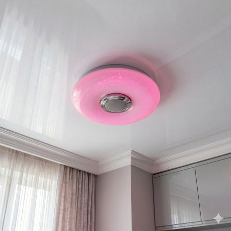 Потолочный светильник с MP3 Diasha 45W до 10 м² цвет Белый+Хром DB-8301/300RGB+MP3+TUYA