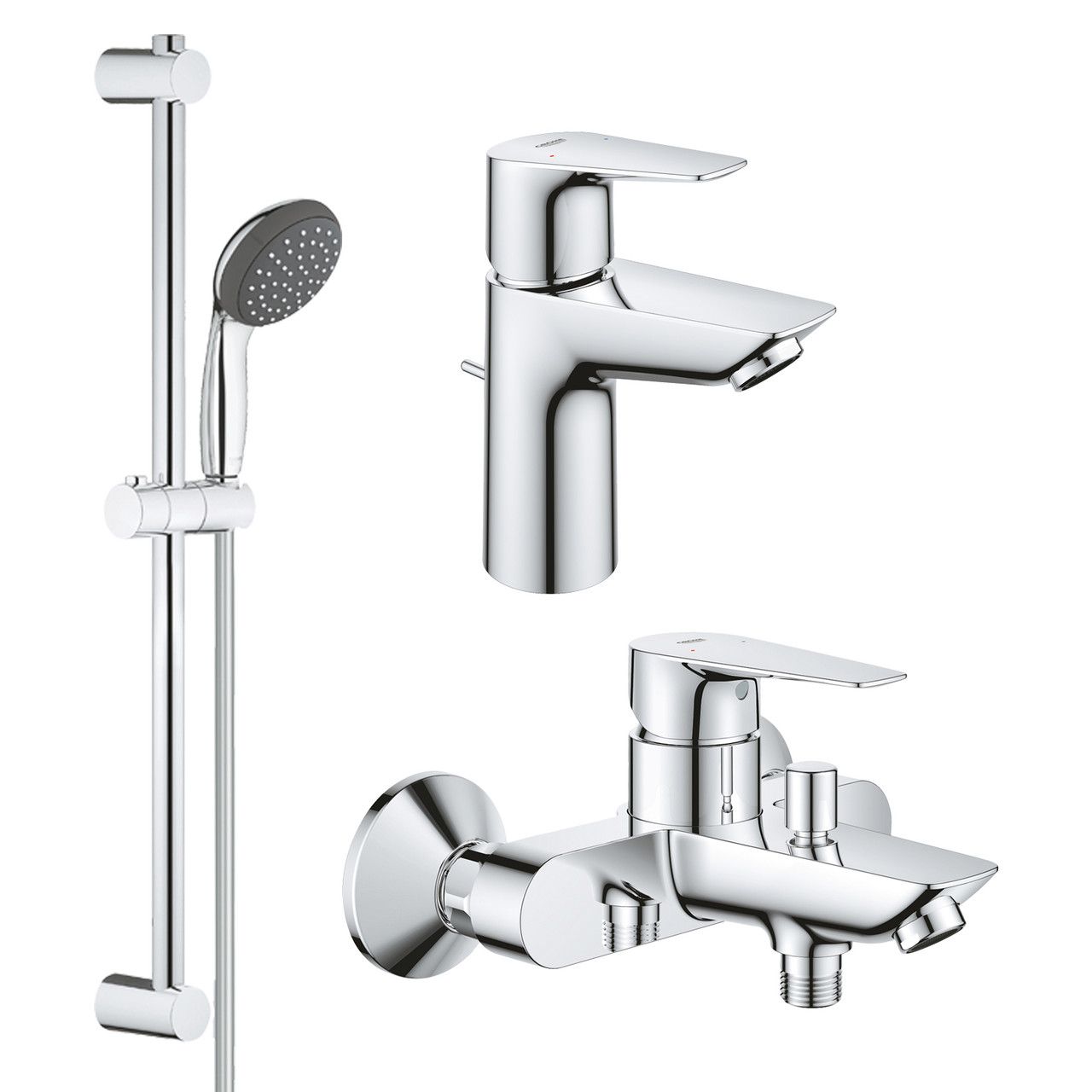 Набор смесителей 3 в 1 для ванной комнаты Grohe QuickFix StartEdge S-Size UA202501SQ Набор смесителей 3 в 1 для ванной комнаты Grohe QuickFix StartEdge S-Size UA202501SQ