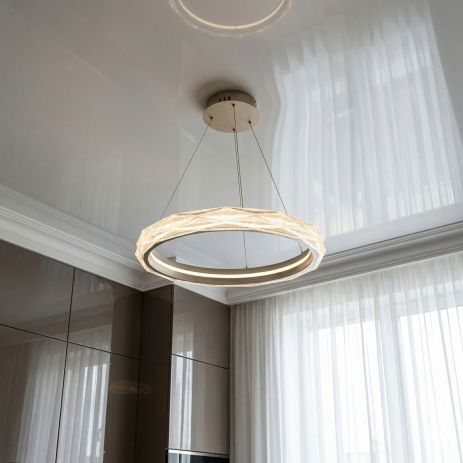 Люстра кольцо с регулировкой тросов Diasha 64W до 16 м² цвет Золото MD6027/400S-gold