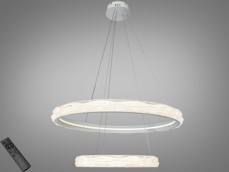 Подвесная люстра два кольца в спальню Diasha 200W до 35 м² цвет Черный 583-800+500BK