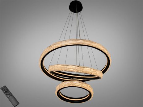 Люстра на три кольца в гостиную Diasha 250W до 40 м² цвет Белый 583-800+600+400WH