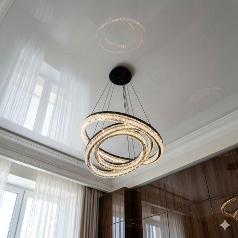 Светодиодный каскад три кольца Diasha 82W до 18 м² цвет Черный 1713/500+400+300BK