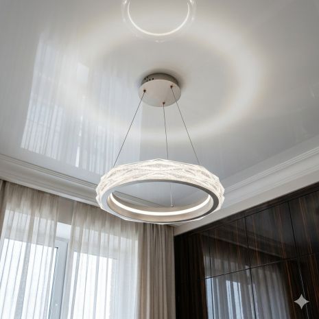 Подвесной светильник одно кольцо LED Diasha 52W до 12 м² цвет Золото 583-400G