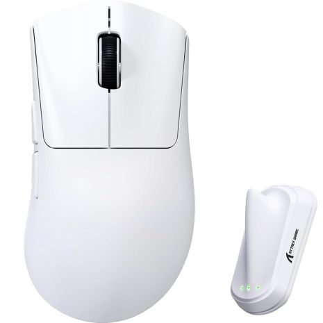 Бездротова миша ATTACK SHARK V8 42000 DPI PAW3950MAX Nordic 54L15 8K Біла