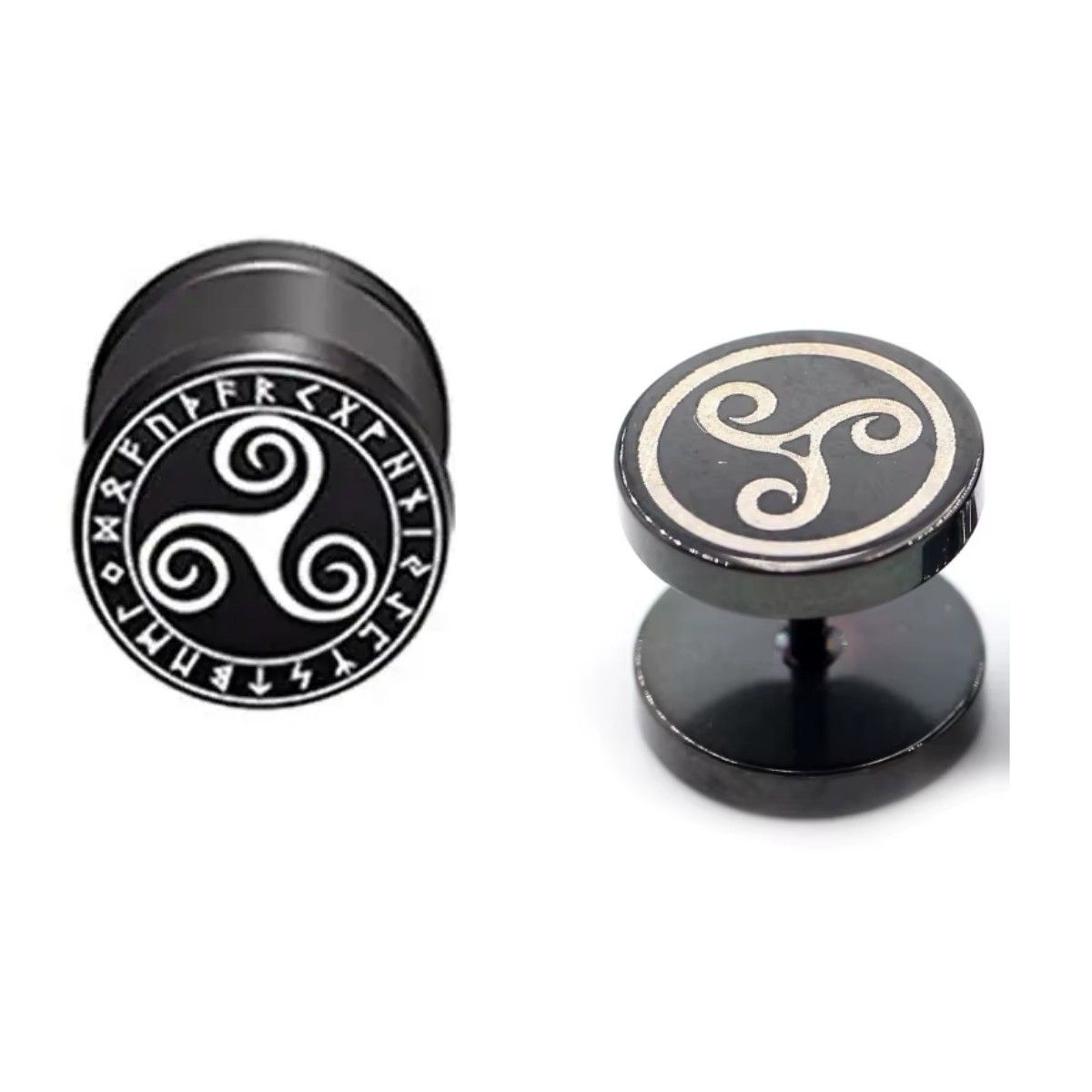 Чоловічі сережки-штанги кельтський Тріскель Тріскеліон спіраль серьги амулет 1шт Чоловічі сережки-штанги кельтський Тріскель Тріскеліон спіраль серьги амулет 1шт