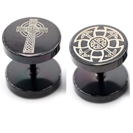 Сережки-штанги з хрестом хрест з хрестиком в скандинавському стилі вікінгів сережка у вигляді штанги Сережки-штанги з хрестом хрест з хрестиком в скандинавському стилі вікінгів сережка у вигляді штанги