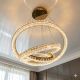 Світлодіодна люстра три кільця Diasha 270W до 40 м² колір Золото MD6027/800+600+400S-gold