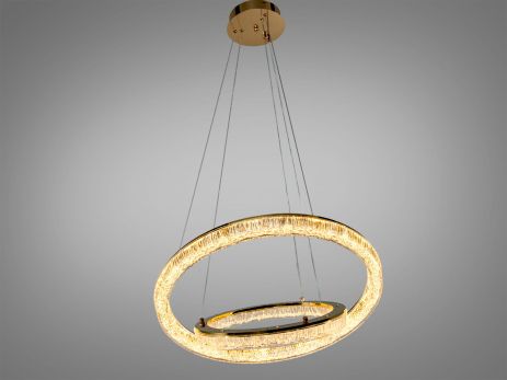 Регулируемый подвес два кольца Diasha 70W до 16 м² цвет Золото 1712/600+400G