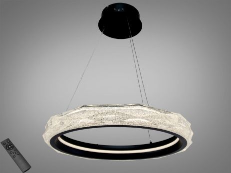 Подвесная люстра кольцо для холла Diasha 84W до 18 м² цвет Черный 583-500BK