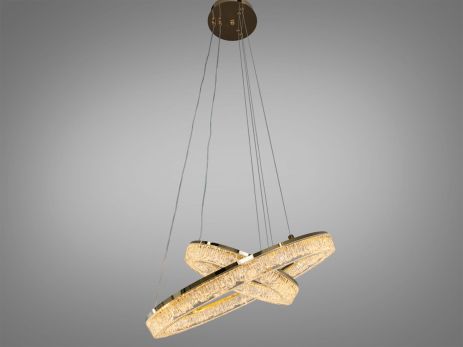 Светодиодная люстра на два уровня Diasha 54W до 12 м² цвет Золото 1712/500+300G