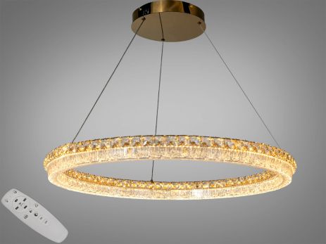 Люстра кольцо 80см LED в гостиную Diasha 130W до 20 м² цвет Золото MD6027/800S-gold