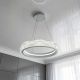 Люстра одне кільце в спальню LED Diasha 52W до 12 м² колір Білий 583-400WH