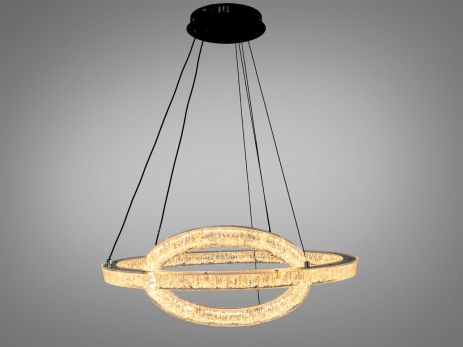 Каскадная люстра два кольца Diasha 66W до 16 м² цвет Красный 1712/600+400ABK