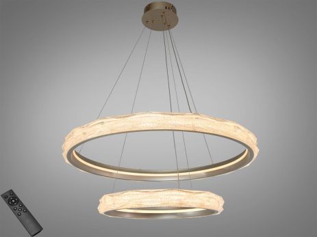Люстра кольца LED подвесная Diasha 200W до 35 м² цвет Золото 583-800+500G