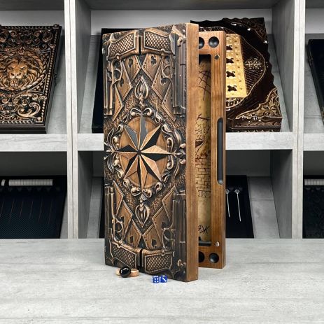 Нарди дерев'яні Зірка зі скляним ігровим полем 50х25см Нарди дерев'яні Зірка зі скляним ігровим полем 50х25см