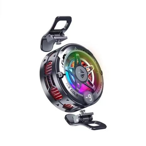 Кулер для смартфона K20 LED RGB напівпровідниковий ефект Пельтьє з магнітним та кліпсовим кріпленням 15W Black