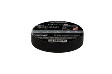 Текстильна стрічка GripBond Pro AntiSqueak 19 мм×20 м чорна MASTERTOOL 44-9520
