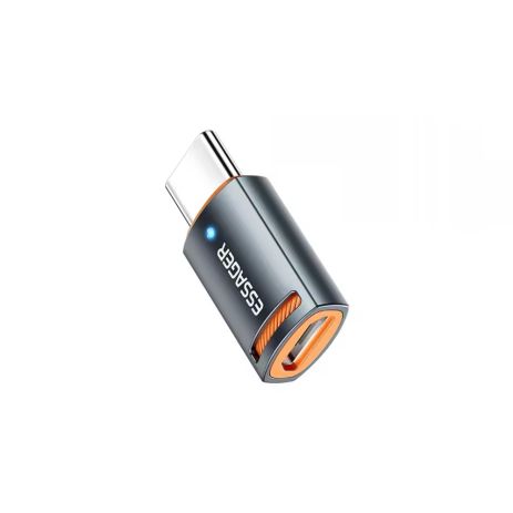 Адаптер Essager Type-C Male to MicroUSB Female, 3A 480 Mbps OTG Grey