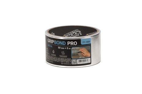 Лента алюминиевая GripBond Pro Metal t 150°C 50 мм×5 м MASTERTOOL 77-1505