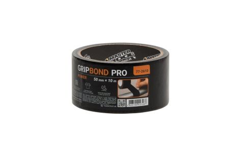 Армированная лента GripBond Pro Power t 80°C 50 мм×10 м черная MASTERTOOL 77-2610