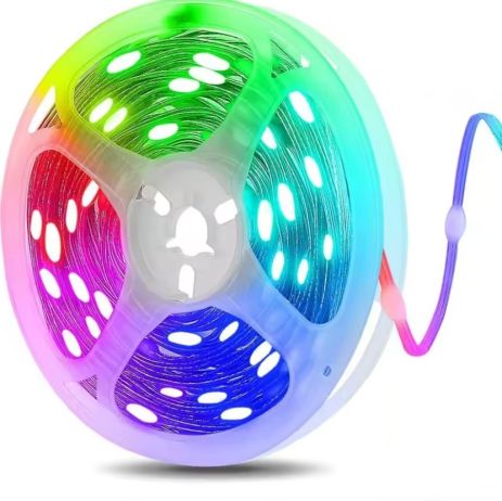 Светодиодная лента LED RGB Bluetooth гирлянда с эквалайзером на пульте управления и приложении 10м