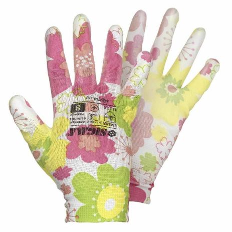 Перчатки с ПУ покрытием белые с манжетом, SIGMA 9446381