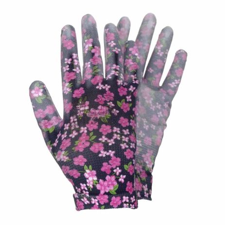 Частково покриті ПУ трикотажні рукавички р8 (чорні, манжет) SIGMA 9446501