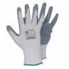 Трикотажні рукавички з частковим нітриловим покриттям р9 (сірі, з манжетом) SIGMA 9443511