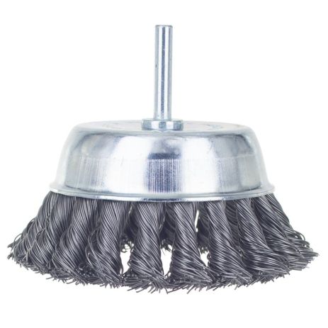 Щітка дротяна чашеподібна Ø100мм хвостовик Ø6мм (стала кручена) SIGMA 9028101
